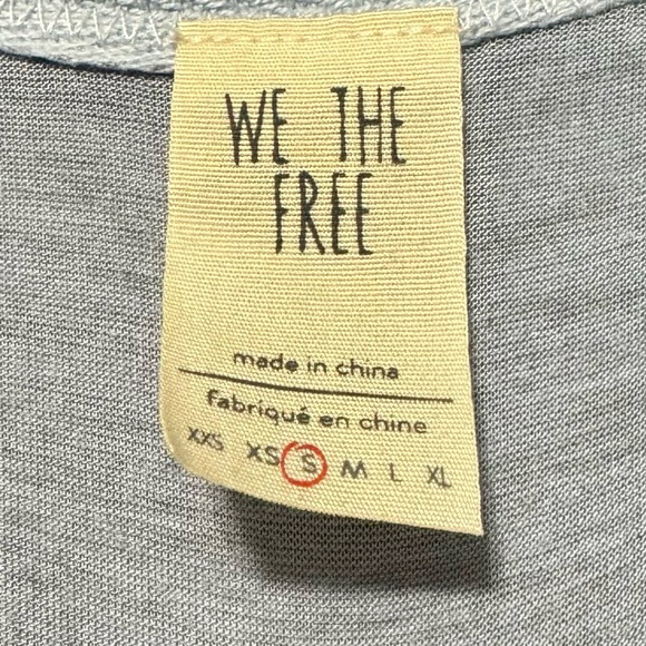 Free People | We The Free Under The Sun Oversized Light Blue Super Soft Boho Tee - Picture 11 of 12